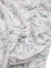 Blau 1930er Schulterfrei Blumen Rüschen Kleid