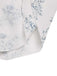 Blau 1930er Schulterfrei Blumen Rüschen Kleid