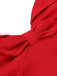 [Vorverkauf] Rot 1950er Halter Patchwork Polka Dots Kleid