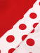 [Vorverkauf] Rot 1950er Halter Patchwork Polka Dots Kleid