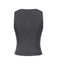 2PCS Dunkelgrau 1960er Nadelstreifen Top & Plissiertes Rock