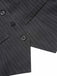2PCS Dunkelgrau 1960er Nadelstreifen Top & Plissiertes Rock