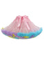 Multicolor 1950er Solide Halloween Netz Unterrock Petticoat
