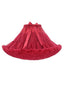 Weinrot 1950er Solide Halloween Netz Unterrock Petticoat