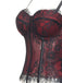 Schwarzes 50er Gothic Korsett-Top mit Spitze