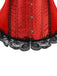 50er Satin-Korsett-Top mit Polka-Dots und Spitze