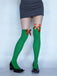 Grüne Weihnachtselfen-Overkneestrümpfe mit Schleifen