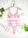 3PCS 1950er Satin Strumpfhalter Dessous-Sets