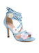 Retro 3D-Blumen Stilettos Knöchelriemen Sandalen