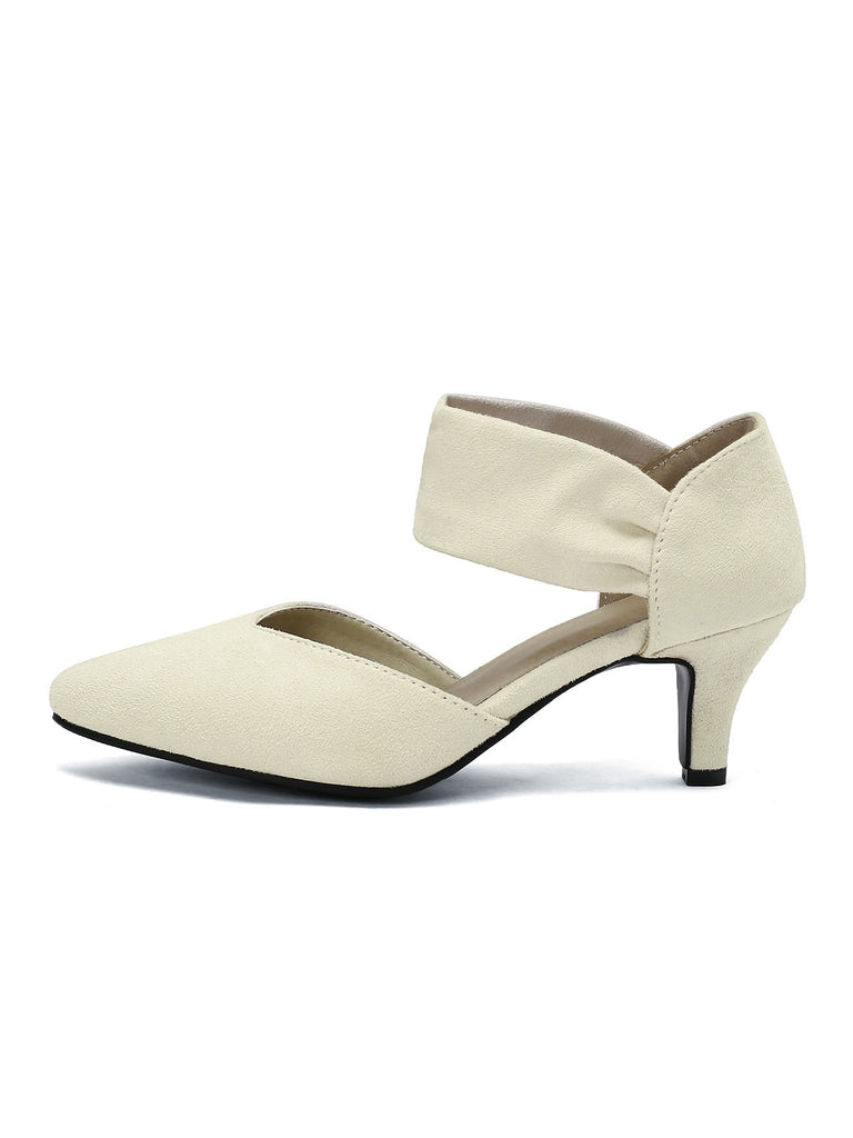 Rot Solide Spitze Wildleder Kitten Heels