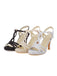 Vintage Glitzer Verstrickt High Heel Sandalen
