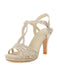 Vintage Glitzer Verstrickt High Heel Sandalen