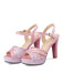 Funkeln PU Leder High Heel Sandalen