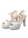 Funkeln PU Leder High Heel Sandalen