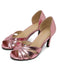 Vintage Solide Peep Toe Hohl Slip-On Hohe Absätze