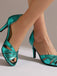 Vintage Solide Peep Toe Hohl Slip-On Hohe Absätze