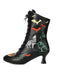 Halloween Schläger Kürbis Schnürung Mitte der Wade Stiefel