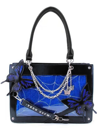 Gothic Schmetterling Spinnennetz Kette Handtasche
