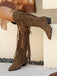 Vintage Quaste Klobig Hochhackige Stiefel