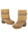Vintage Perle Samt Polar Vlies Mitte-Kalb Stiefel