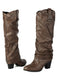 Vintage Genietet Schnalle Wadenmitte Stiefel