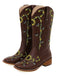 Braun Sonnenblume Besticktes Western Cowgirl Wadenstiefel