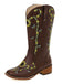 Braun Sonnenblume Besticktes Western Cowgirl Wadenstiefel