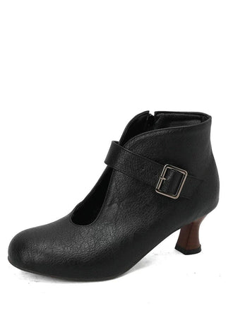 Boots mit Cut-out und Blockabsatz