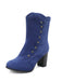 Vintage Wildleder Kunstpelz Futter Nieten Wadenhoch Stiefel