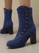 Vintage Wildleder Kunstpelz Futter Nieten Wadenhoch Stiefel