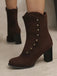Vintage Wildleder Kunstpelz Futter Nieten Wadenhoch Stiefel