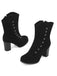 Vintage Wildleder Kunstpelz Futter Nieten Wadenhoch Stiefel