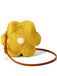 Gelbe Tasche mit Blumen und Handwoven