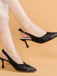 Vintage Slingback-Heels mit Spitze und spitzer Zehenpartie