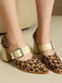 Leoparden-Printe Pumps mit High Heel und Mary Jane