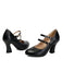 Lederne Mary-Jane Schuhe mit Blockabsatz