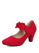 Pumps mit Schleife und Blockabsatz