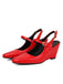 Leder-Schuhe mit Spitz und Wedge