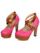 Vintage Pumps mit Farbblock und Mary Jane