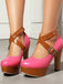 Vintage Pumps mit Farbblock und Mary Jane