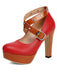 Vintage Pumps mit Farbblock und Mary Jane