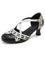 Zweifarbige Mary-Jane-Schuhe mit Kreuzriemen und Kitten Heel