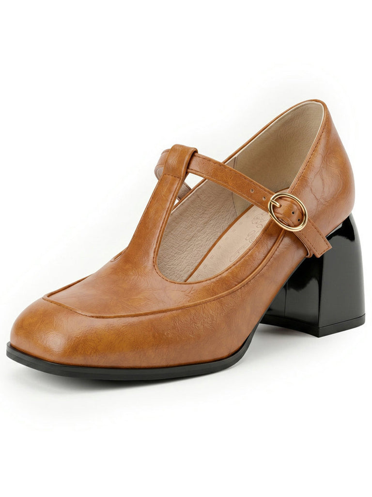 Schuhe mit Mary Jane und T-Riemchen