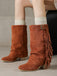 Vintage Boots mit Fransen und Mid