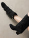 Vintage Boots mit Fransen und Mid