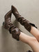 Vintage Boots mit Spitz und Hoch