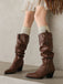 Vintage Boots mit Spitz und Hoch