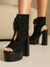 Schuhe mit Schnürung und Spitze