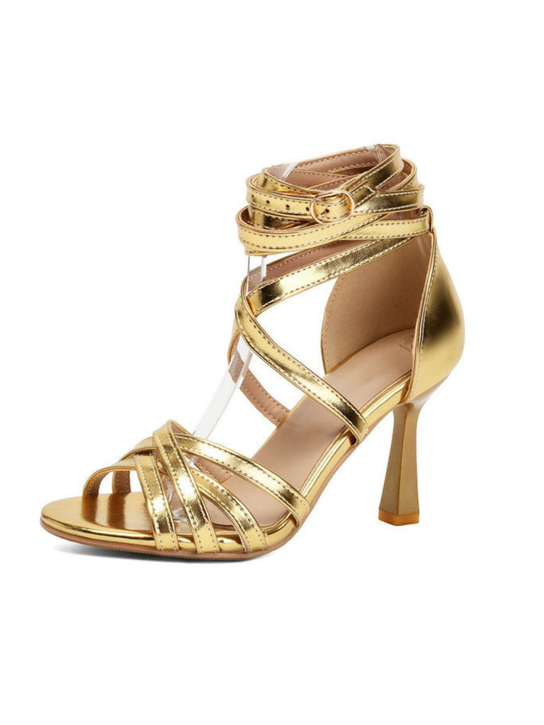 Vintage Stiletto-Schuhe mit Knöchelriemen