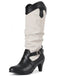 Vintage Western-Boots mit Blockabsatz und zweifarbigem Design